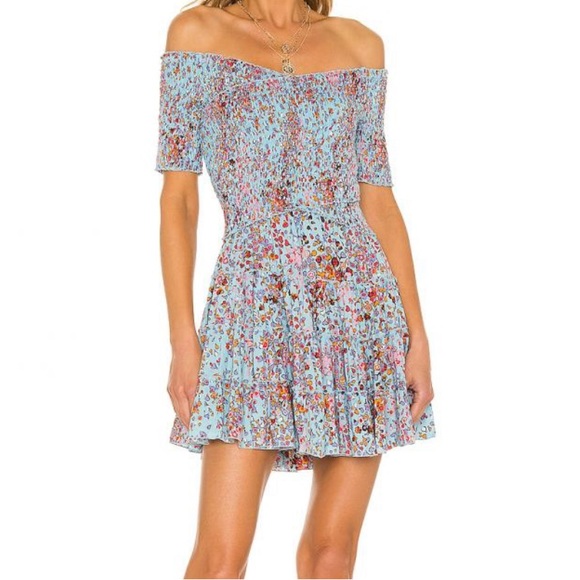 Poupette St Barth Dresses & Skirts - Soledad Mini Dress in Sky Blue Murrina